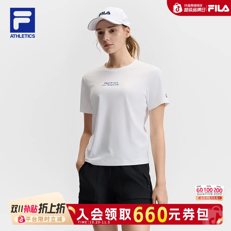 Fila/斐乐新款女子【休闲运动简约短袖T恤衫夏】百搭A11W521113F