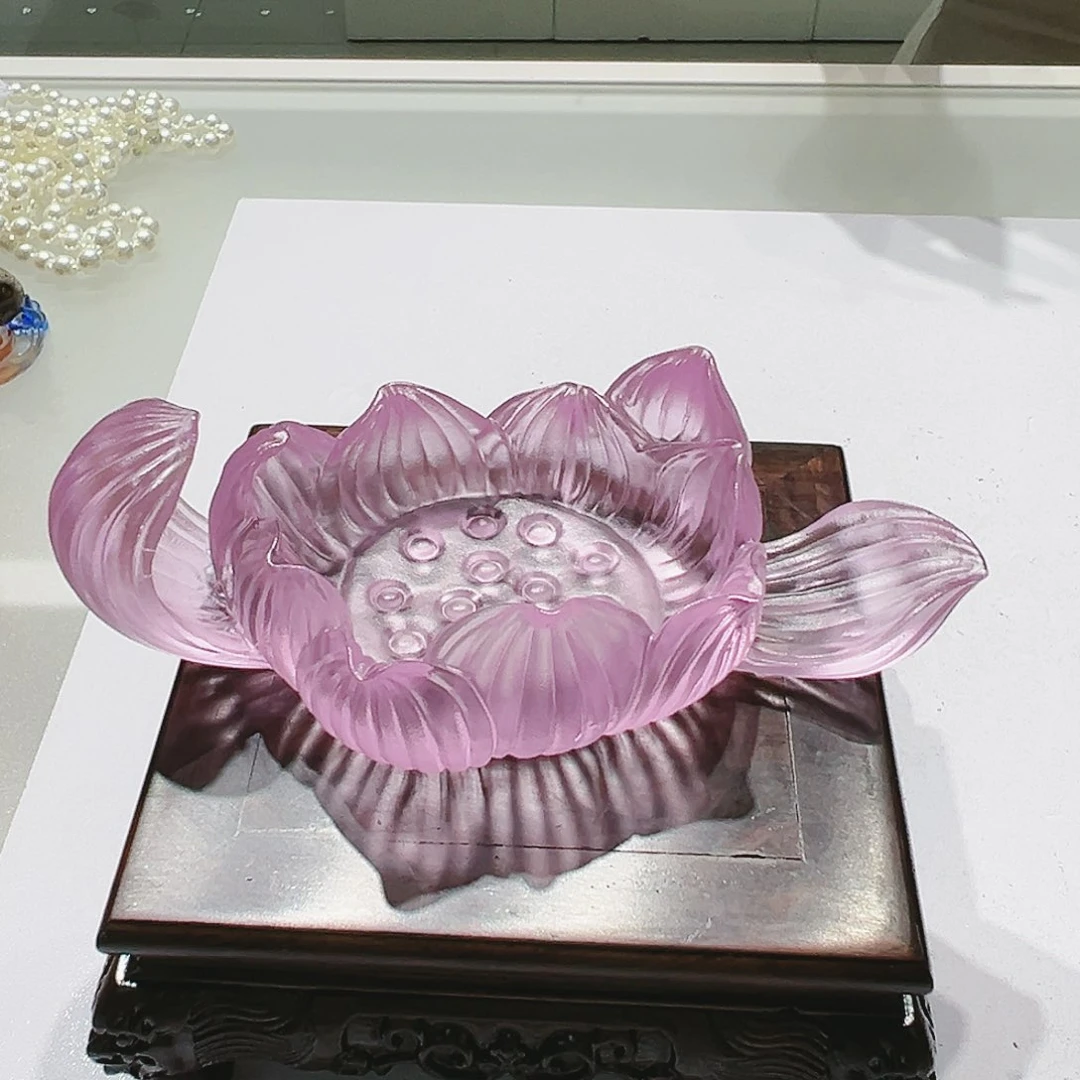 【闪购商品】手工艺品琉璃李*曦莲花底座