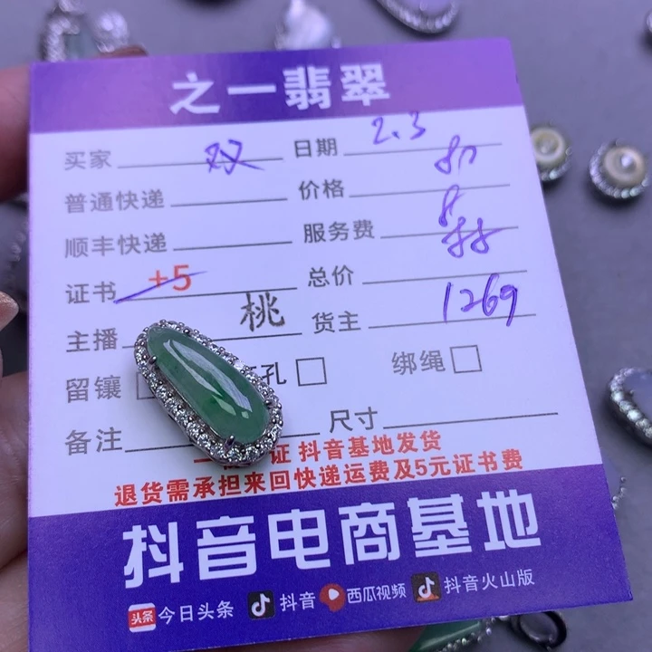 翡翠颈饰银S925镶嵌?****宝