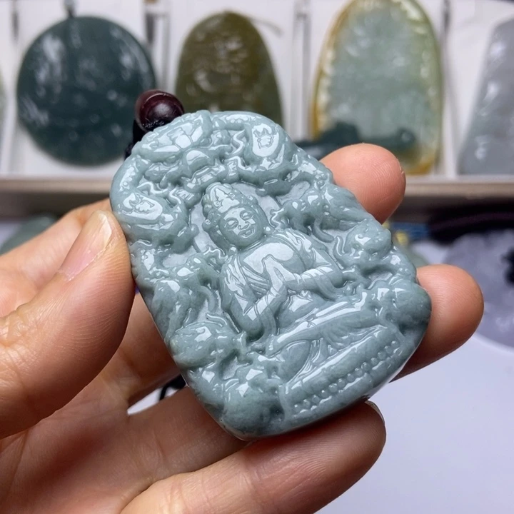 翡翠未镶嵌套链翡翠