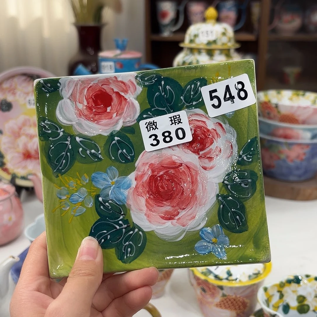 瓷片芹*菜景德镇手绘高温釉下彩陶瓷茶具