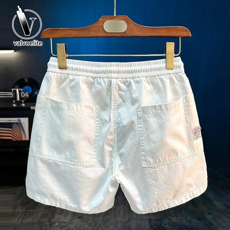 VALVOELITE夏季新款三四分短裤男休闲简约百搭潮考拉绒休闲外套