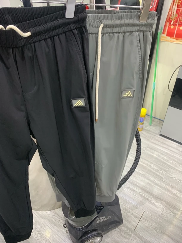 潮夏季宽松通勤风薄款长裤休闲裤情侣男裤户外速干裤运动卫裤小脚