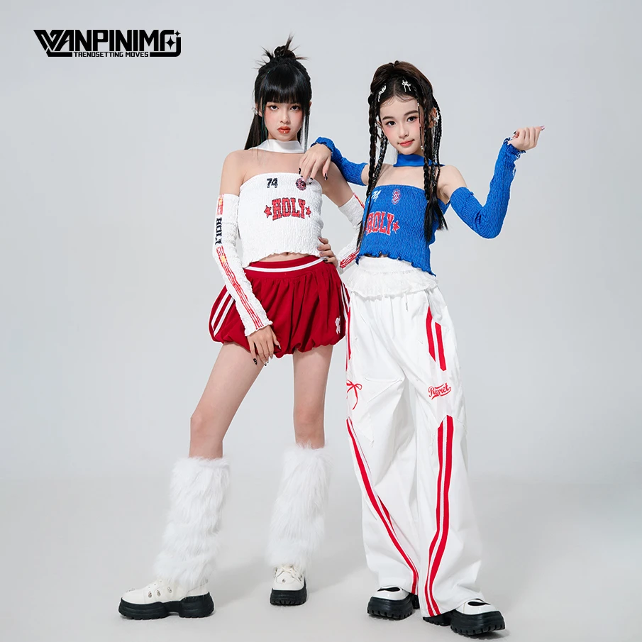 顽皮尼莫女团甜酷风爵士舞女童服装夏jazz儿童街舞时髦潮酷演出服