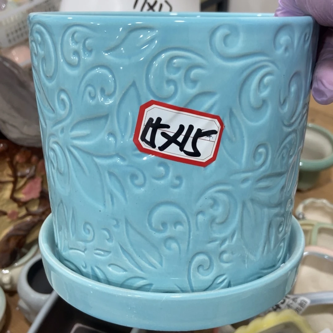 红陶高温陶瓷花盆