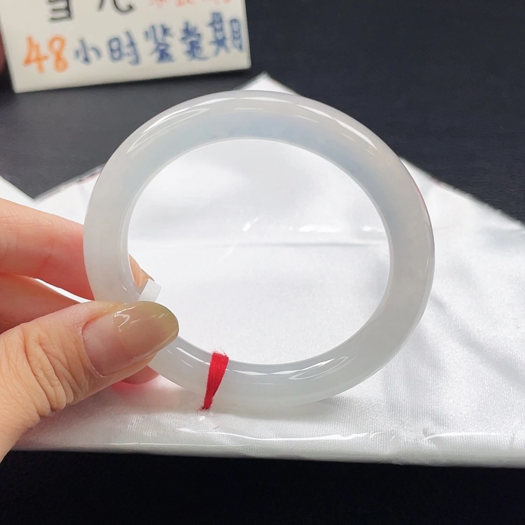 未镶嵌手镯翡翠41号种水起光圆条14908