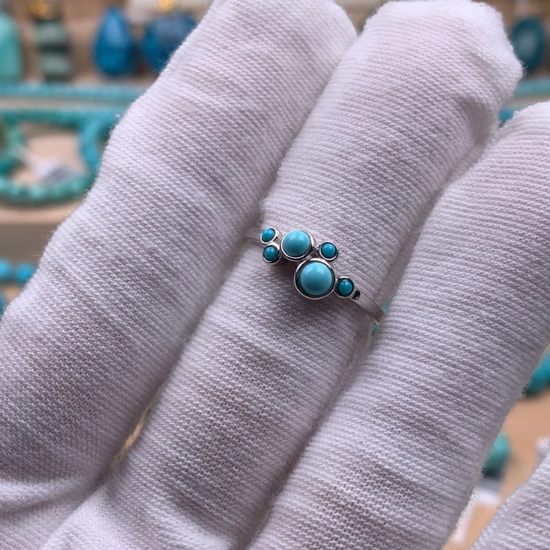 绿松石银S925镶嵌珠宝奇石