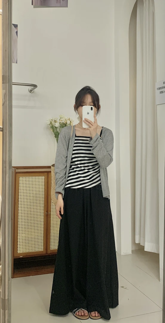 【慵懒风】条纹防晒两件套