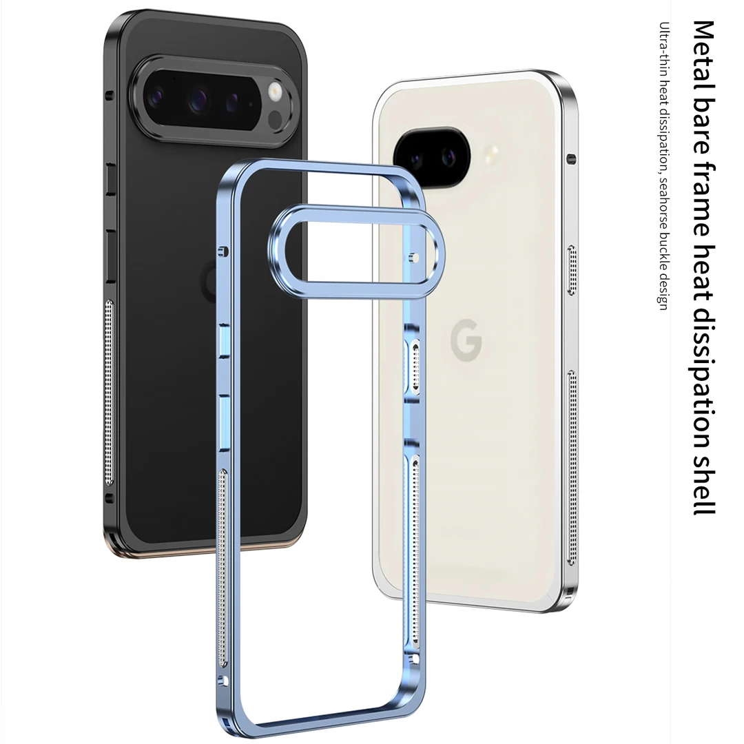 适用Google Pixel 9金属边框谷歌Pixel 9pro防摔散热海马扣手机壳