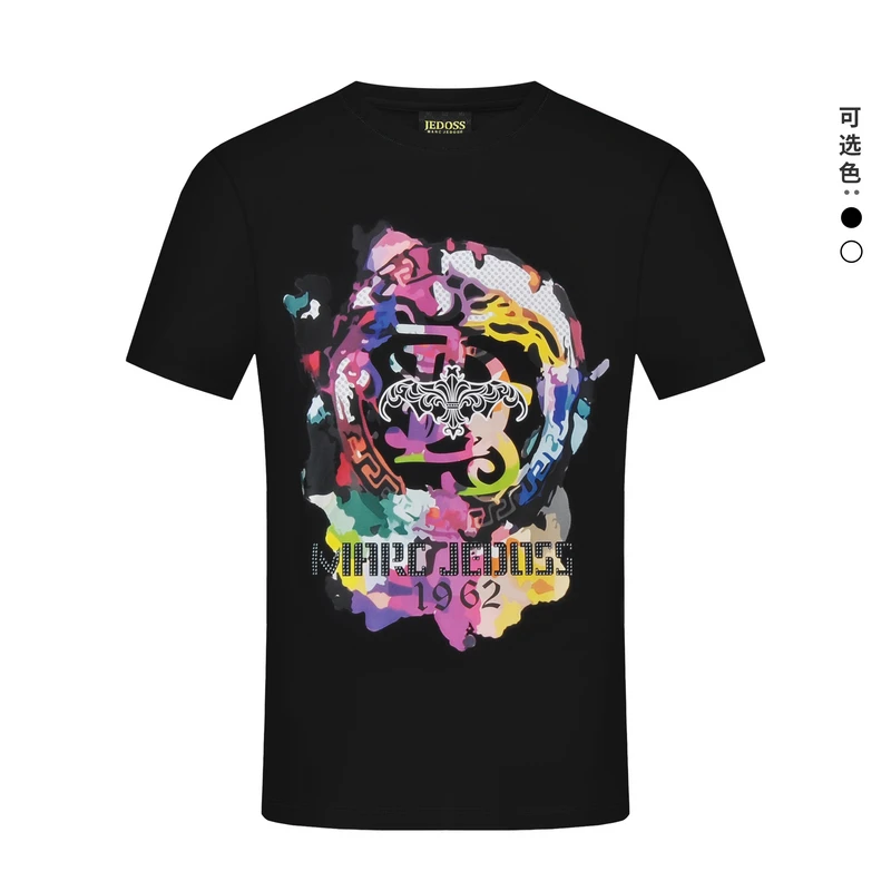 上衣爆款美式网红款半袖JEDOSS/爵迪斯男装2025春夏新款T恤潮