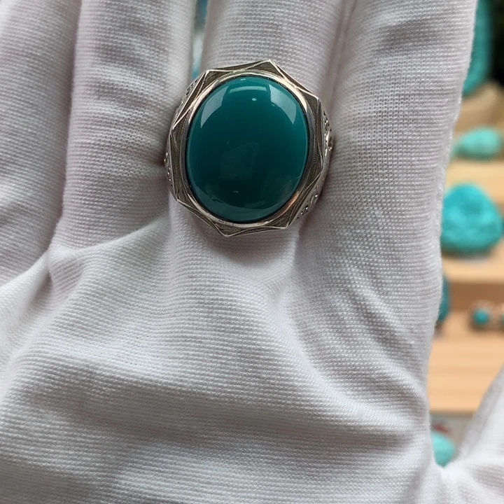 绿松石银S925镶嵌珠宝奇石