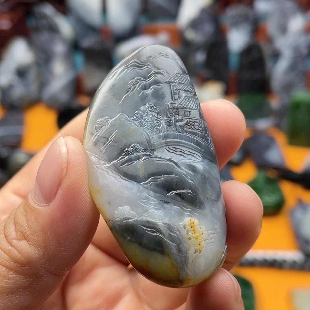 和田玉未镶嵌挂件