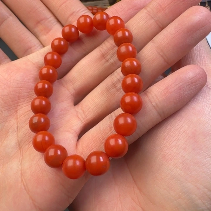 南红玛瑙合金手链