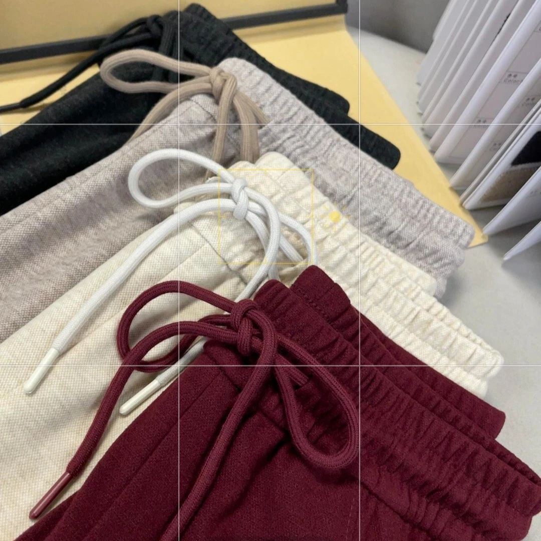 加绒700克新款羊绒云朵紫薇阔腿裤垂感直筒裤高腰休闲秋冬窄版