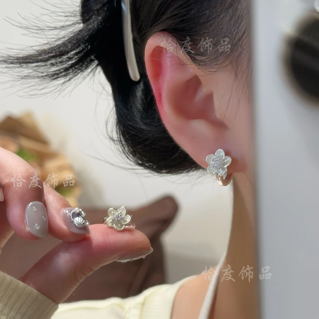 【恰度】森系优雅花花耳扣气质百搭