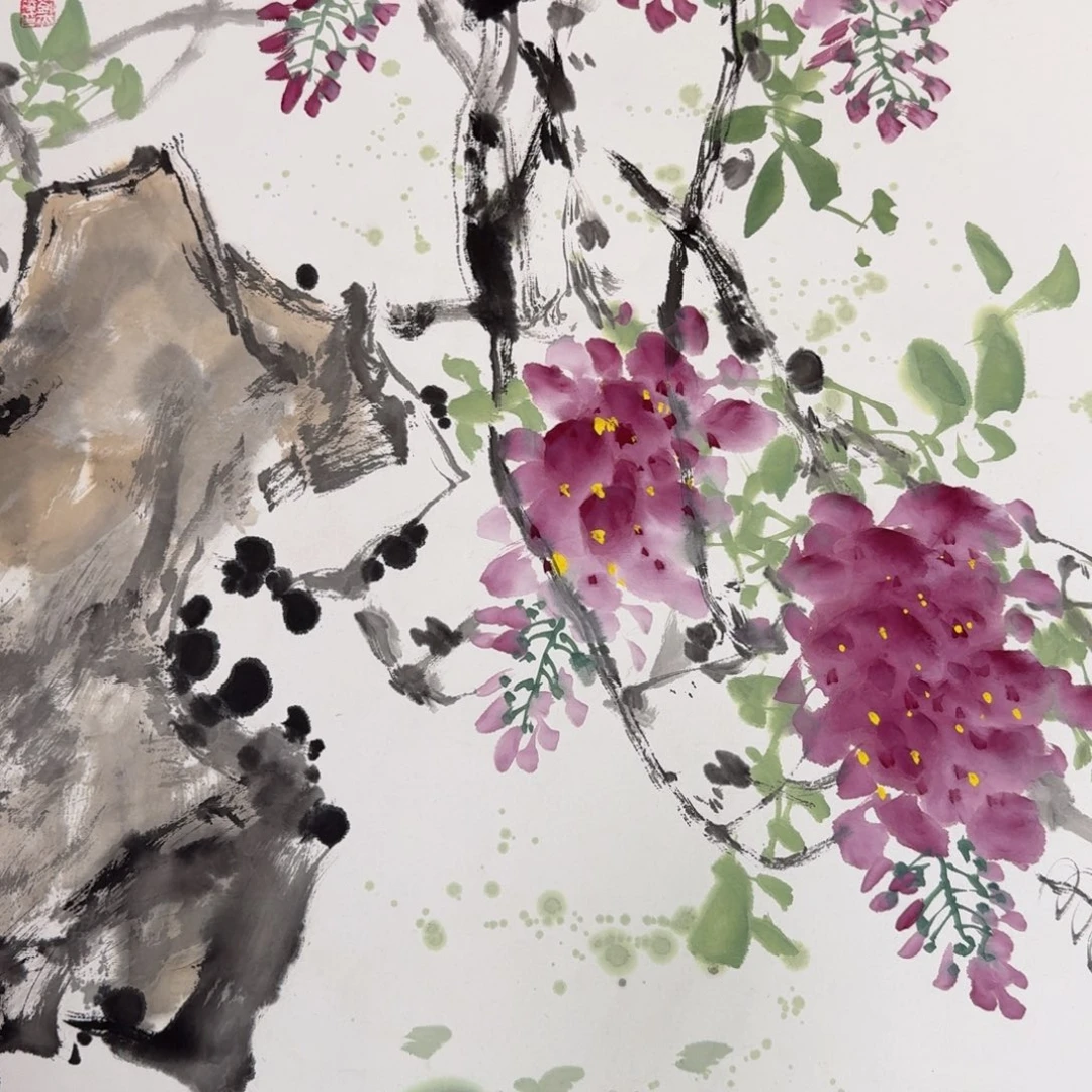 国画国画作品山水花鸟纯手绘