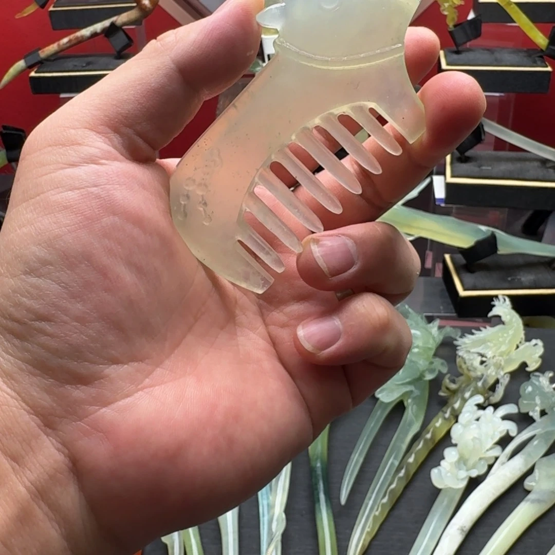 岫玉发饰未镶嵌阑****