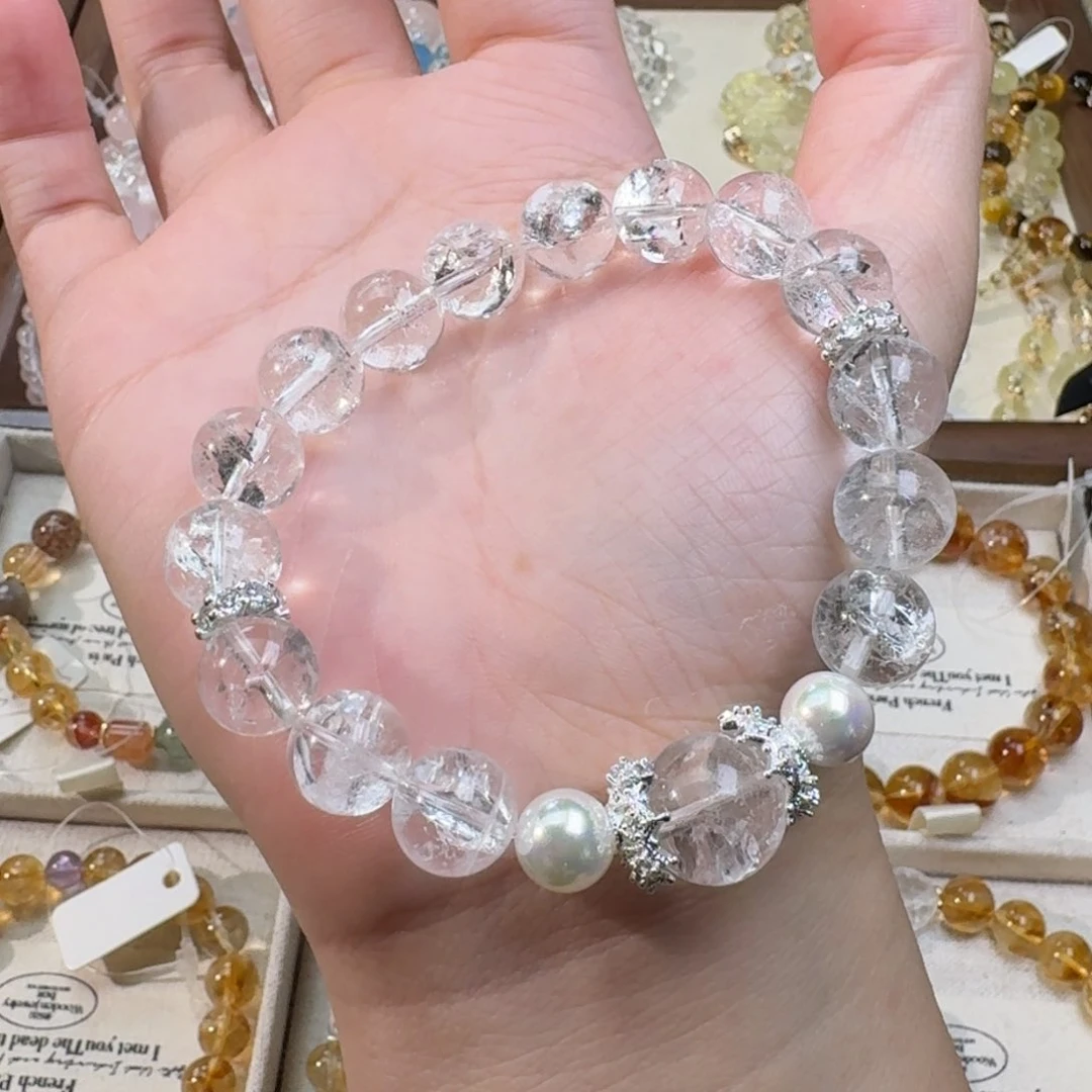 水晶手串未镶嵌白阿塞