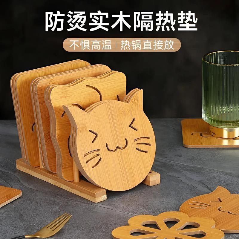 创意木质隔热垫餐桌餐垫垫盘子家用防烫垫锅垫砂锅垫碗垫杯垫餐垫