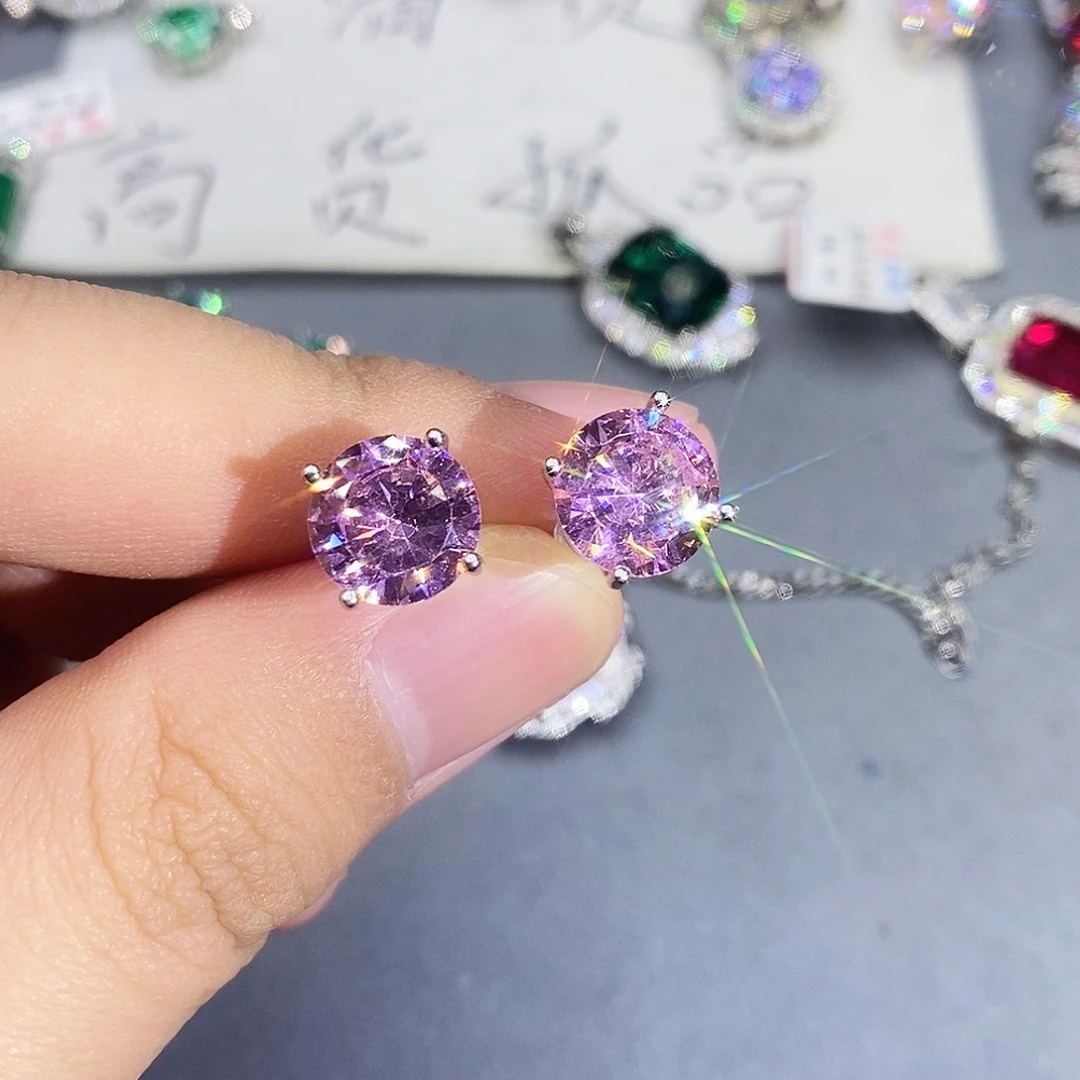 未镶嵌实验室培育钻石耳饰