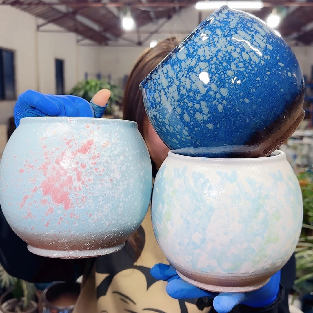 紫砂花盆高14口13