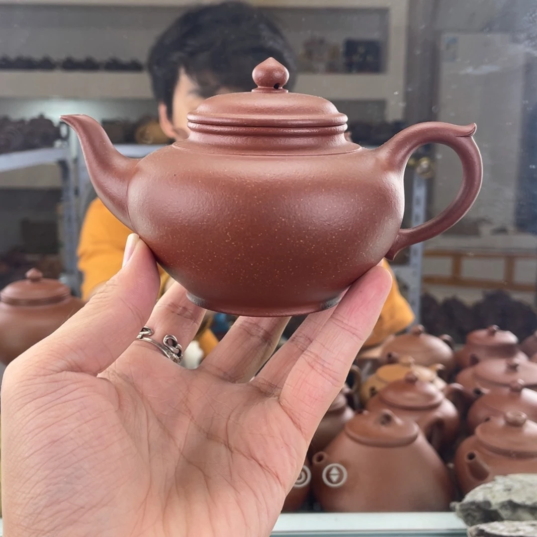 茶壶紫砂260cc红降坡茶壶