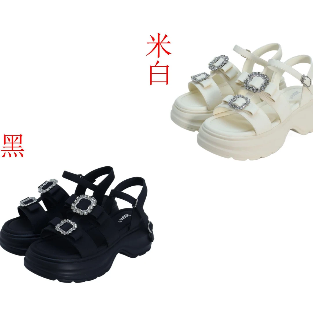 IEF/爱依服2025新款夏季女方头厚底凉鞋6307-1197-