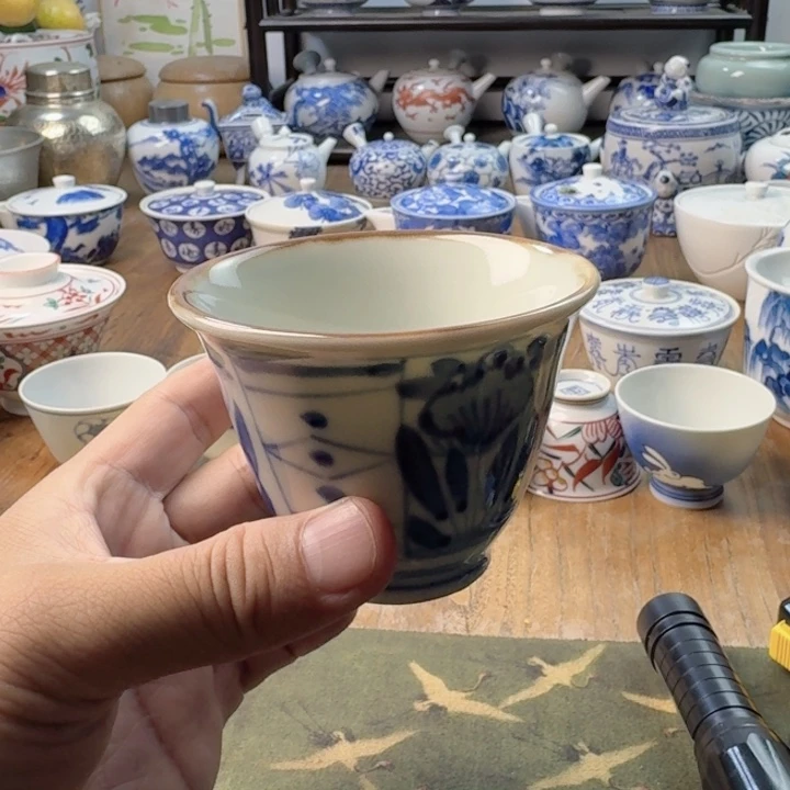 青花瓷器杯子茶具