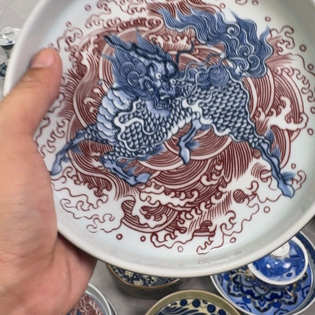 杯麒麟踏浪大壶承