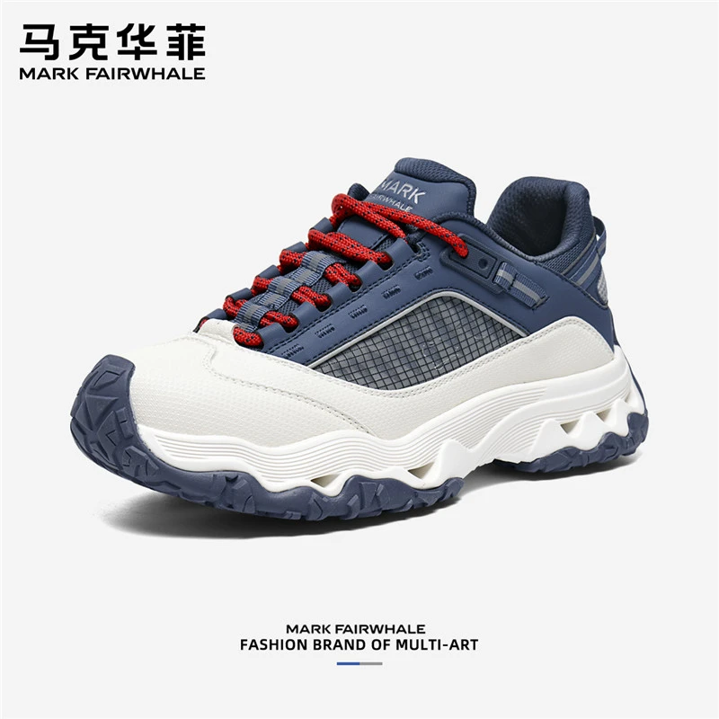 MARK FAIRWHALE/马克华菲2夏季男鞋舒适厚底增高老爹鞋轻便休闲鞋