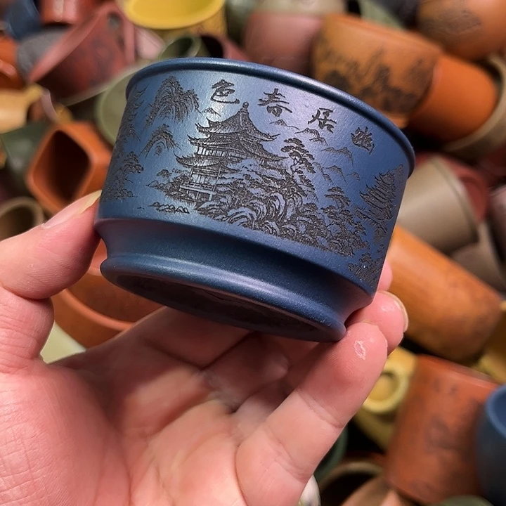 紫砂茶杯全手工紫砂主人杯