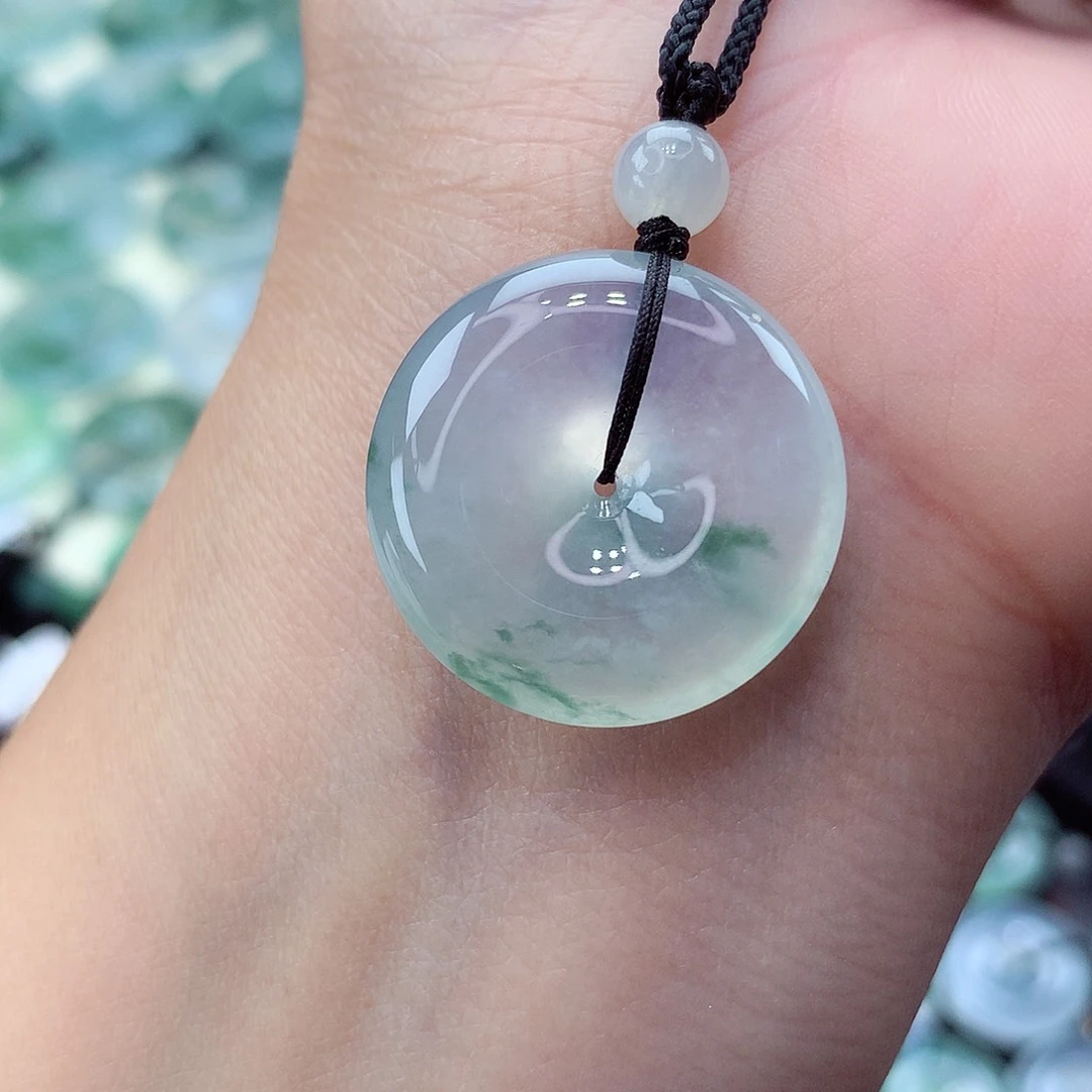 翡翠未镶嵌颈饰编号31尺寸23.9-6.9