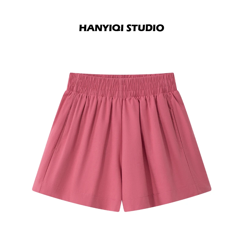 【多巴胺短裤】高腰夏季宽松短裤带内衬百分百精梳纱百搭休闲短裤