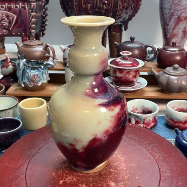 摆件钧瓷手工花器