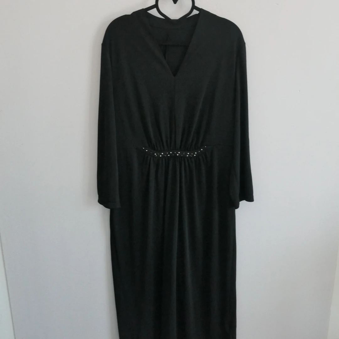 DJ-30690夏季V领黑色连衣裙