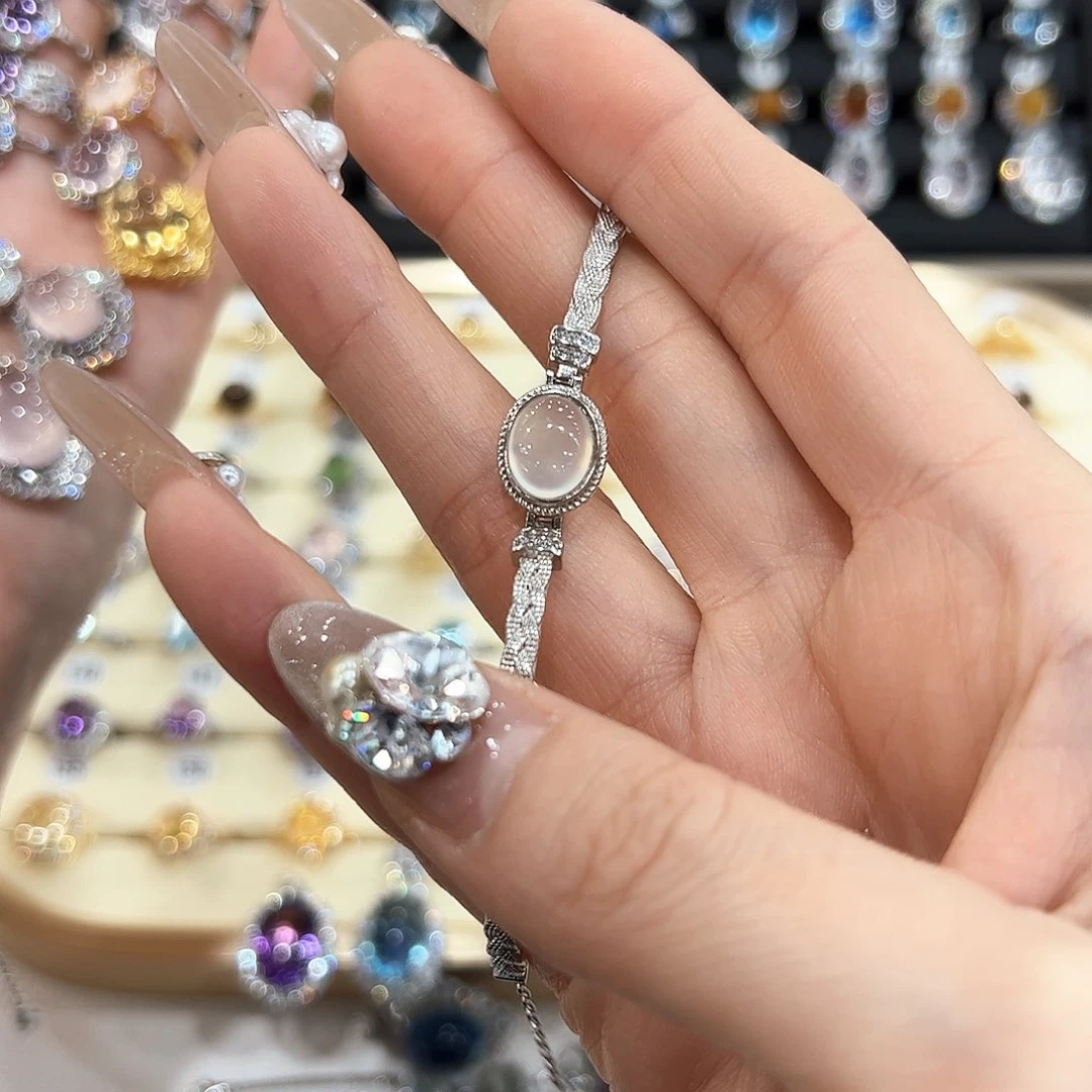 岫玉戒指银S925镶嵌Y*111