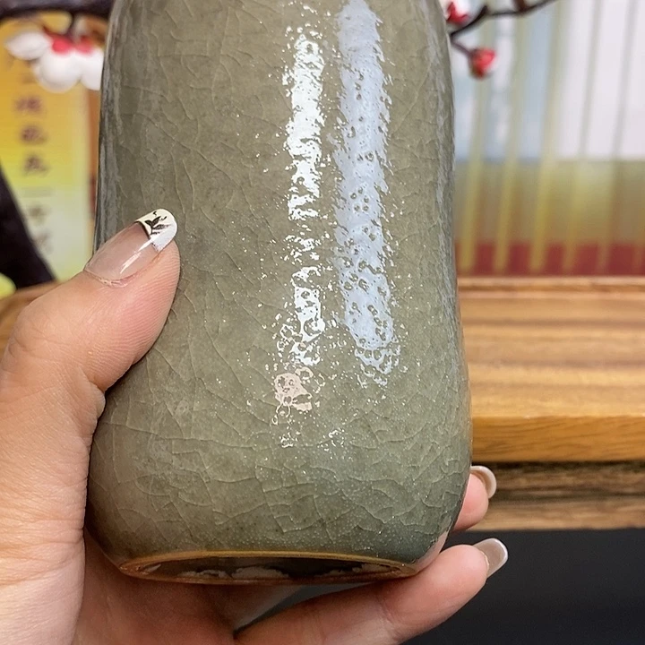 花口杯不*了柴烧随手杯大瑕一