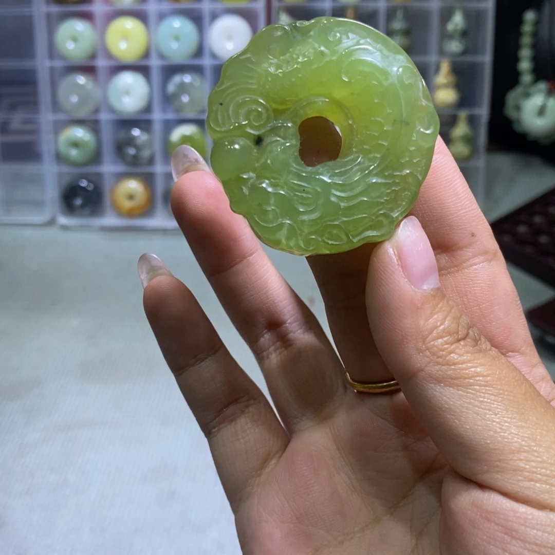 合金蛇纹石玉颈饰26