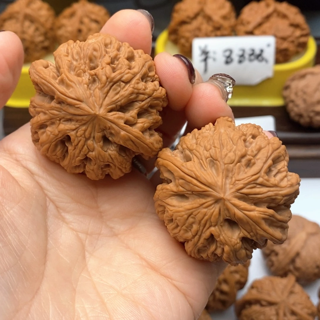 文玩核桃把件44尺全品粗筋