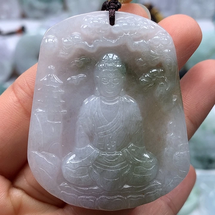 翡翠未镶嵌颈饰大日如来福利