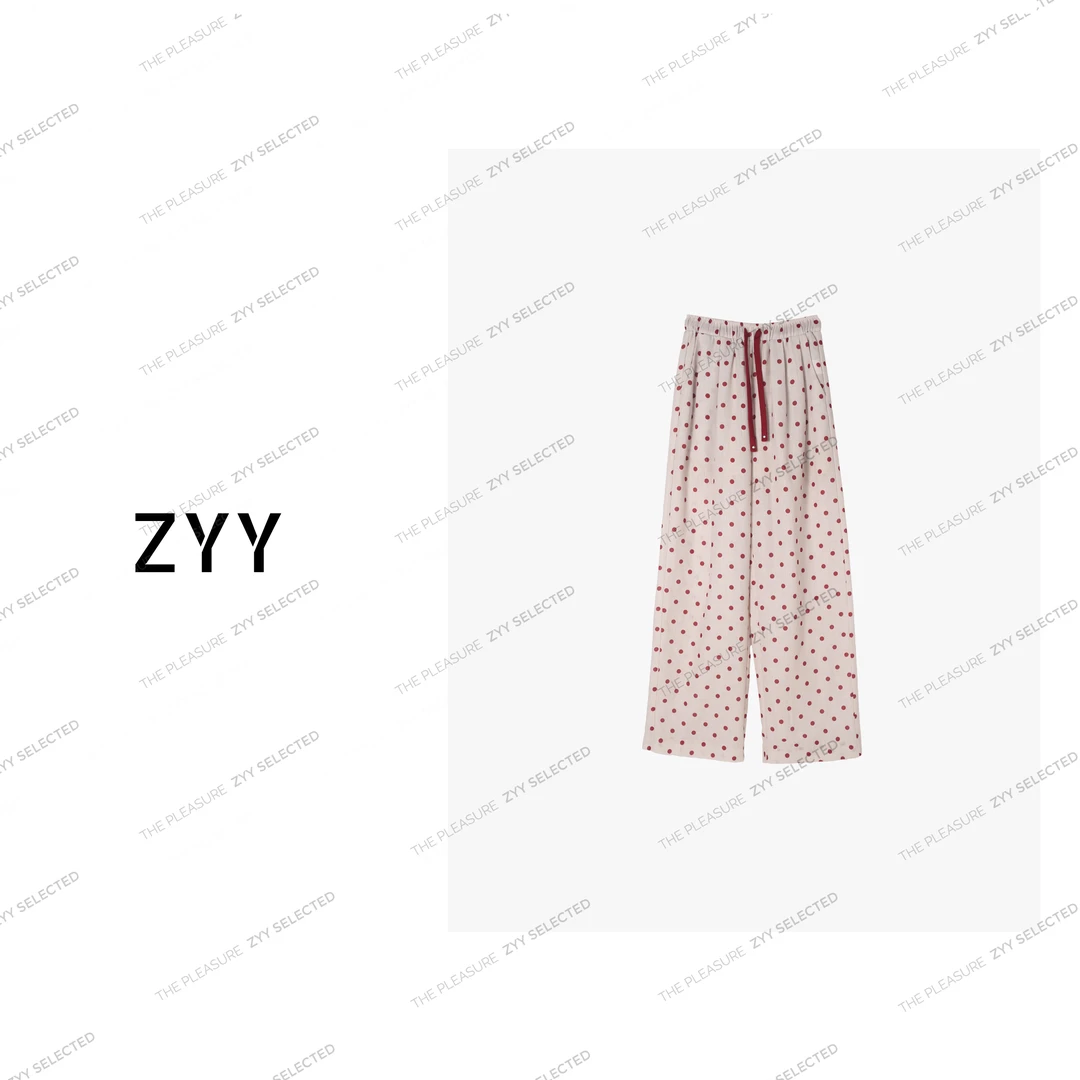 ZYY【香氛佳人】2025S/S新品夏季减龄甜美休闲直筒裤女X25CXXK00792