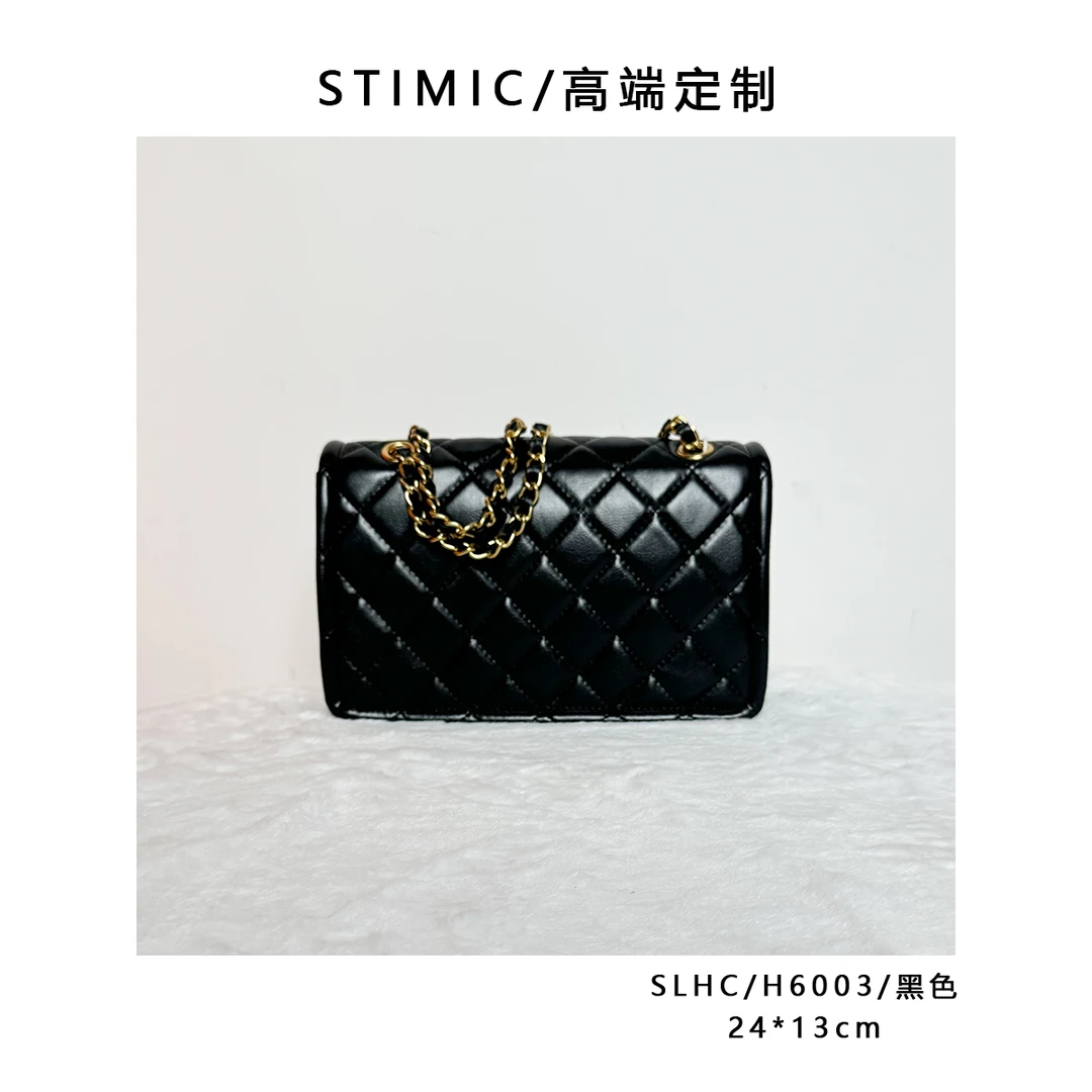 SLHC/H6003/黑色paiyuge高端订制轻奢女士手提单肩斜挎包HC-009
