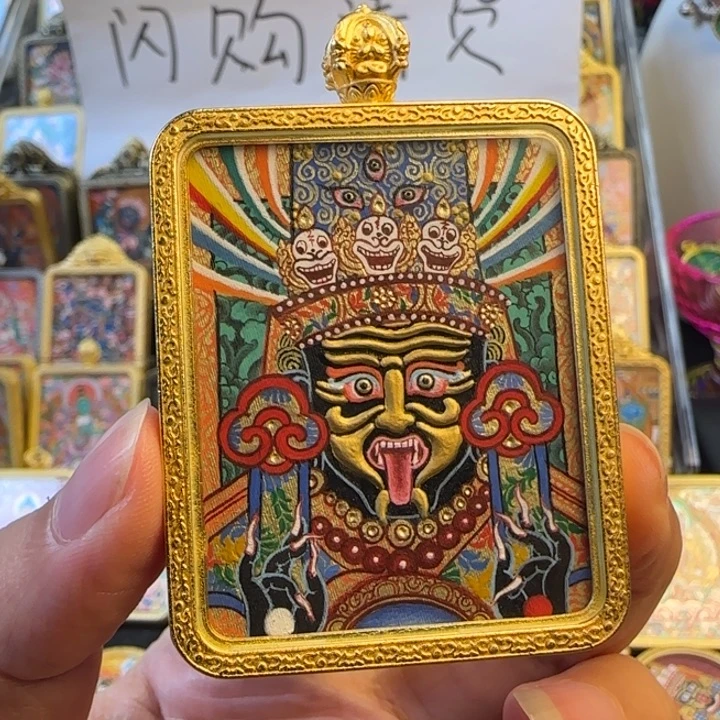 吊坠扎基拉姆热贡唐卡