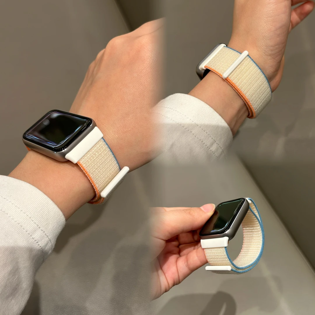 适用小米手环9pro表带魔术贴尼龙运动夏天透气情侣红米watch6女生