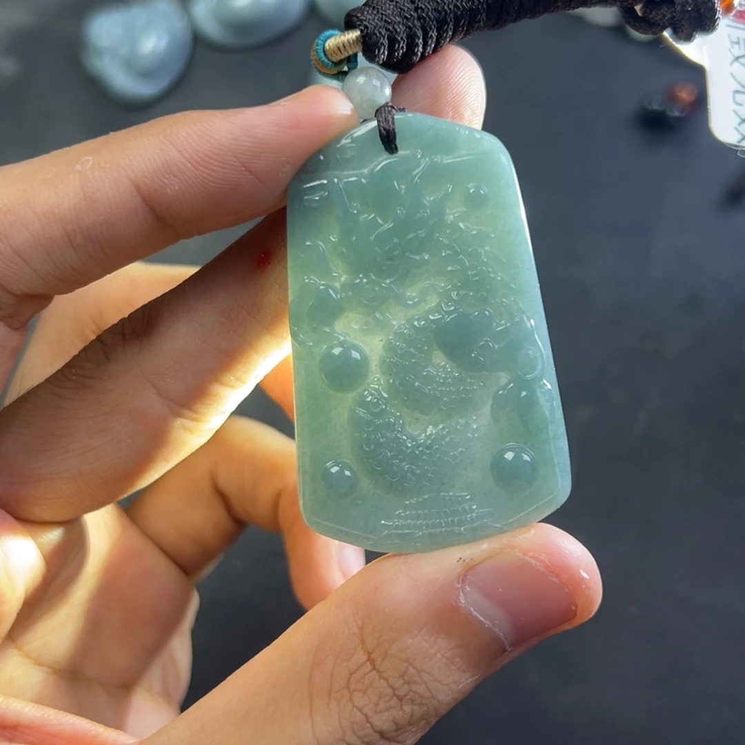 颈饰未镶嵌翡翠多样性拍一发一翡翠手工龙牌