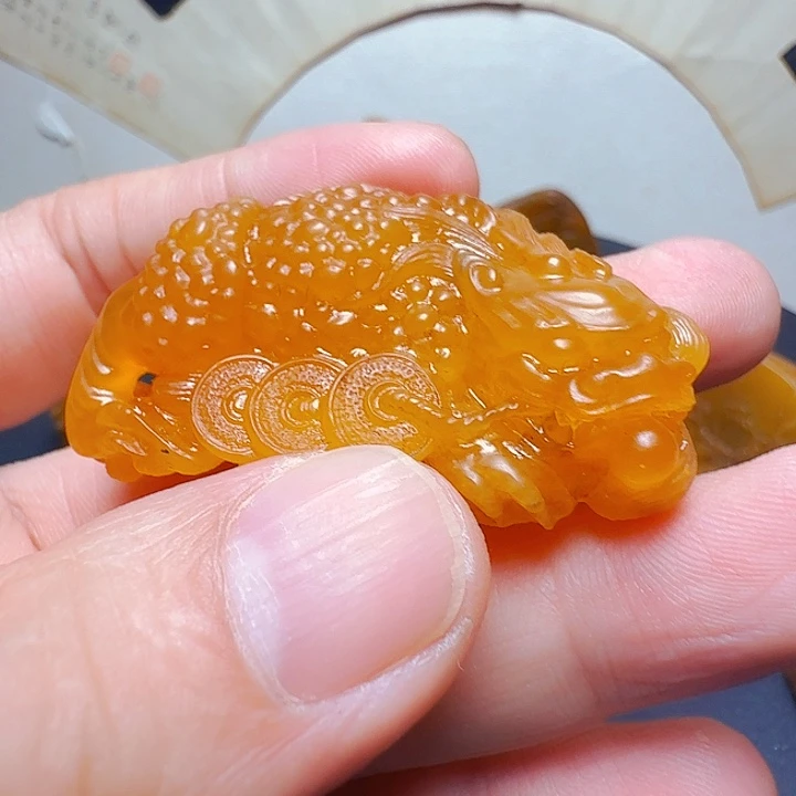 田黄石田黃石手把件