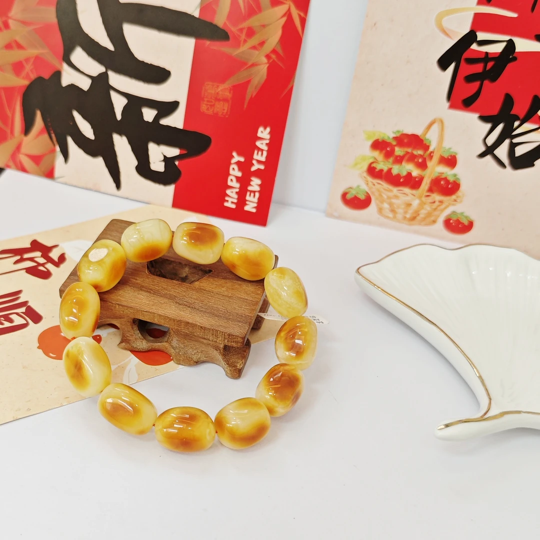 【松岗遇丽珠宝】天然蜜蜡 10221171-随型手串