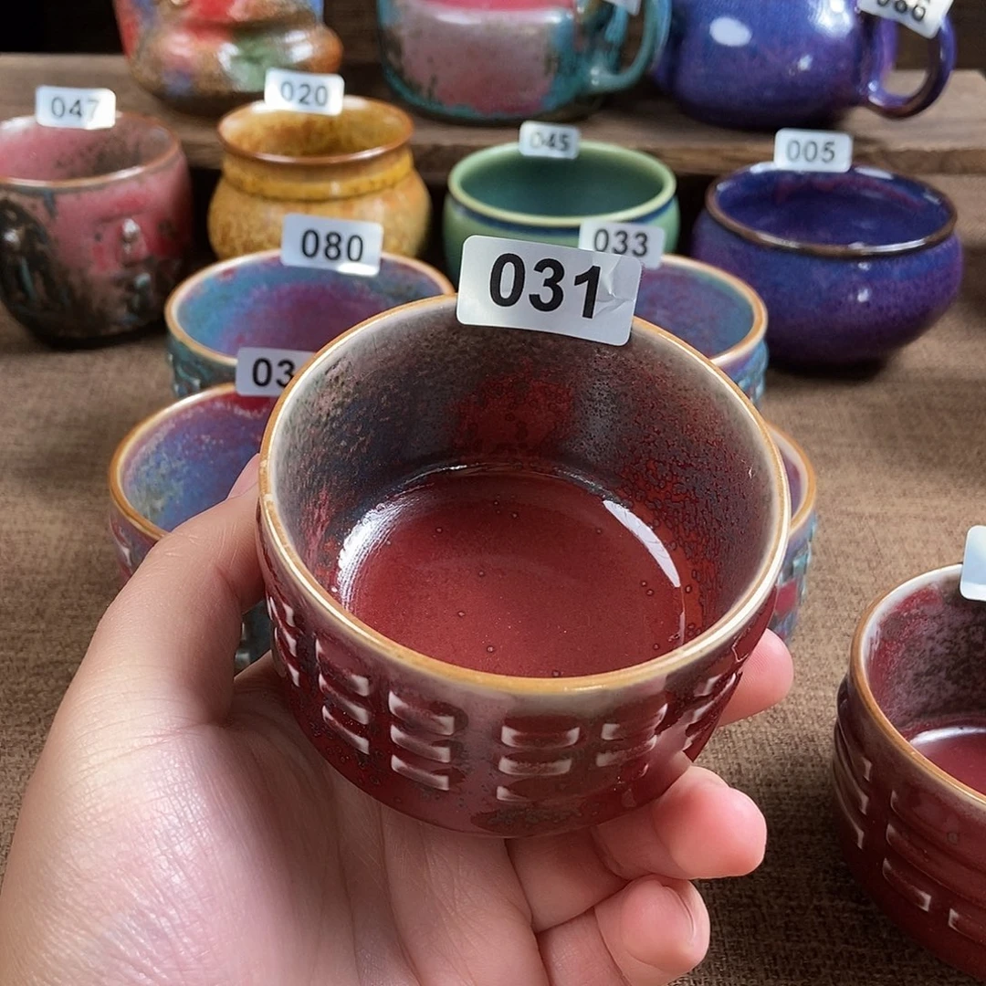 用***6瓷片钧瓷茶壶茶具