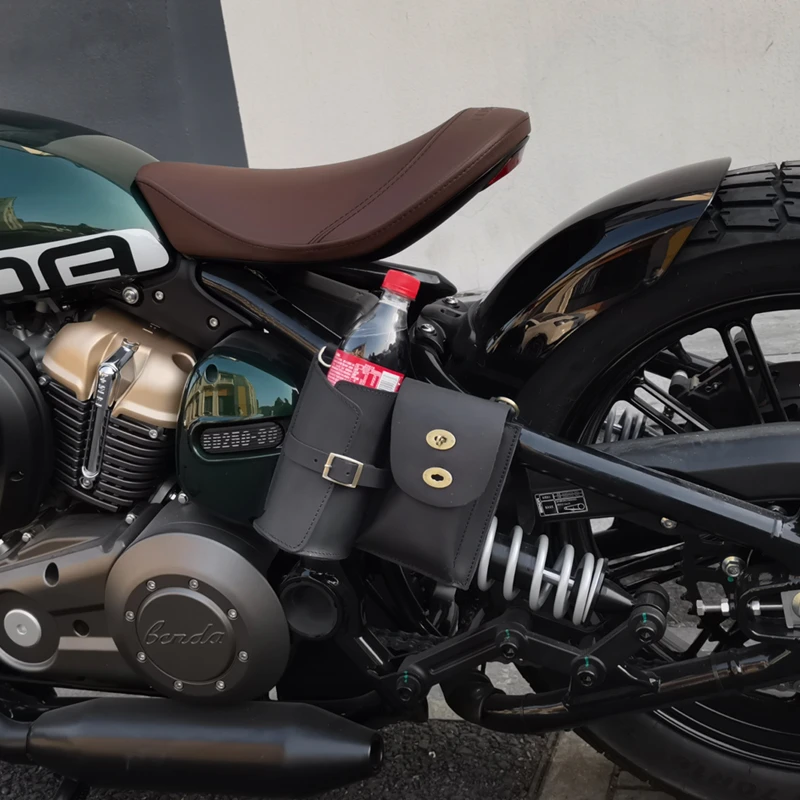 骑士包拿破仑250侧边包小挂包改装配件装饰储物复古牛皮包