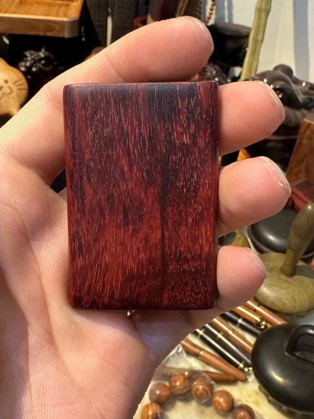 实心实木复古手工小叶紫檀无事牌檀木紫檀木木质木料手把件木头男